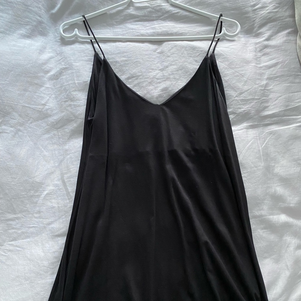 spaghetti strap mini flowy dress